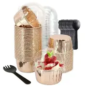 5.5 Oz Baking Cups With Lids 50 Pack,LNYZQUS Foil Cupcake Liners Muffin Tins,...