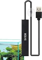 ycezw Adjustable Aquarium Heater, Small Aquarium Heater, Compact Turtle Heater - Pre-set Heater, Precise Temperature Control, Wear-Resistant, for Salt Water and