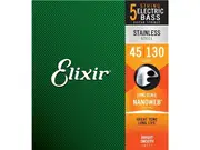 Elixir #14777 Bass Guitar 5 String Nanoweb Coating Stainless Steel 45-130 Medium