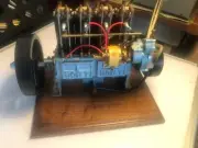 (A2) Caterpillar Holt 4 cylinder 1/4 scale model engine.