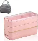 Bento Box with Lunch Bag, Lunch Containers for Adults, Wheat Straw Bento Lunch