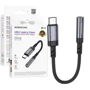 Borofone BV24 USB Type C Male to 3.5mm Digital Audio Converter Cable Adapter (Metal Grey)