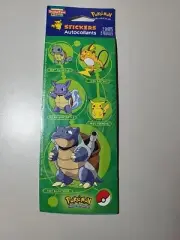 Vintage Pokemon Stickers 2 Sheets Squirtle/Pikachu/Blastoise/Raichu Nintendo NOS