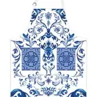 Michel Design Works Indigo Seas Chef's Cotton Apron with Pockets Blue & White