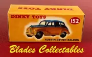 DINKY TOY 152 QUALITY REPRO BOX AUSTIN DEVON blue/yellow by Blades Collectables