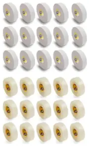 Howies Hockey Tape 15 Clear Shin Pad Tape / 15 White Cloth Stick Tape (30 pack)