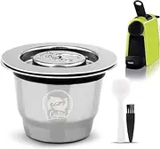 i Cafilas Stainless Steel Reusable Capsule Refillable Crema Coffee Capsule Pod With Reusbale Lid Compatible for Nespresso Machines