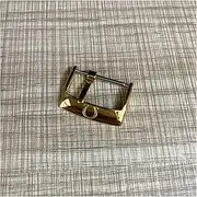 [SCNCADEEMT] Metal Pin Buckle 16 Mm 18 Mm 20 Mm Watch Accessories Belt Buckle Strap Safety Buckle Stainless Steel Buckle Suitable Compatible With Omega Compatible With Seamaster Table buckle(Gold 18mm)