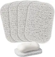 Soap Holder Pad4pcs White Bpa-free Soap Savers Pads For Soap Dish,easy To Clean Soap Lifting Pads Suitable For Shower Kitchen Bathroom Bathroom Travel