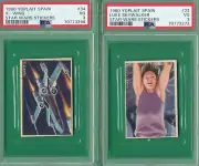 LOT 2) PSA VG LUKE SKYWALKER X-WING YOPLAIT SPAIN 1980 STAR WARS STICKERS *TPHLC