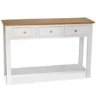Console Table 118x35x77 cm Solid Oak Wood vidaXL