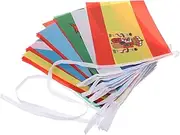 ABOOFAN 24 Flags National Banner Team Flags Long Hanging Party Accessory for Decor and Events