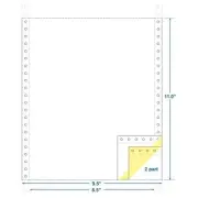 2-Ply Carbonless Paper, White/Canary, Form Size 9-1/2" x 11" (W x H) (Carton of