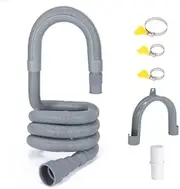 PinkCross – 10 FT Universal Washing Machine Drain Hose Extension, Flexible Washer & Dishwasher Hose, Portable Sink & Dehumidifier Pipe, Corrugated Plastic Hose with Clamp