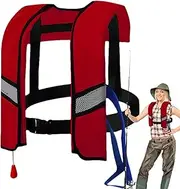 [Generic] Life Vests, Fishing Life Vests for Adults, Reflective Automatic Inflating Nylon Personal Flotation Devices for Paddle Board Floating Kayaking Boating Men Women