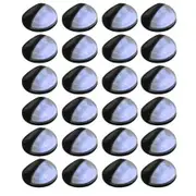 Outdoor Solar Wall Lamps LED 24 pcs Round Black