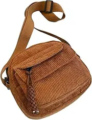 [Generic] Corduroy Bag with Zipper - Multi Pockets Hobo Satchel,Zipper Tote Women Bags, Ladies Casual Bags for Men, Women, Adults
