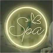 Sign Lamp Spa Neon Sign LED Light Dimmable USB Powered 3d Carved For Beauty Room Business Store Room Wall Decor 33cmx33cm