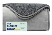 Katziela Premium Cat and Dog Soft Throw Blankets for Cozy Home Solid Light Gray