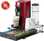 Vertuo Capsule Holder Drawer for Nespresso with Glass for Storage Rack 40 Pods