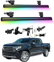 BJOHQ Electric Running Boards Compatible for Chevrolet Silverado 2500 2022-2023 with Light, SUV, Off-Road & Pickup Trucks - Retractable Truck Steps & Nerf Bars