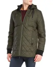 New VICTORINOX Swiss Army Quilted Removable Hood Modular Liner Jacket Green