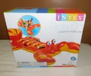 NEW Intex Ride-On Lobster Inflatable Swimming Pool Float Toy 84"x54"