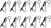 ERINGOGO 10Pcs Iron Microphone Clips Durable Lapel Fixing Clips for Secure Attachment for Speeches Conferences and Video Recording Compact Design for Easy Use