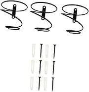 3pcs Wall-mounted Wine Rack Spiral Single Bottle Display Organizer Iron Art Rack Modern Wine Storage Rack