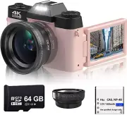 Digital Camera 48MP 4K Camera Vlogging Camera for YouTube 30FPS with WI-FI 16X