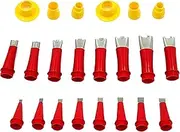 Integrated Rubber Nozzle Tool Kit - Caulking Kit Sealing Tool - Multifunctional Caulking Sealing Nozzles | 6-Base Stainless Steel Sealant Kit, Nozzle Set For Kitchen, Bathroom, Door,