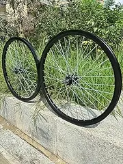 [AUTES] 26 inch Bicycle Wheel Set Double Wall Aluminum 26" Rim Set,Disc Brake,Front & Rear Heavy Duty Wheelset 10G 36 Spokes for MTB/Road/Cruiser Bikes(Rim Size 22.44")
