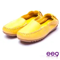 在飛比找Yahoo奇摩購物中心優惠-ee9 MIT經典手工率性風采超柔軟休閒豆豆休閒包鞋 黃色