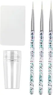 DONFAMDS 1set Portable Nail Art Manicure Tools Nail Stamper Pull Pens for Professional Home Use Includes Stamper