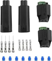 Be In Your Mind 2 Sets Temperature Sensor Connector 2 Pin Wiring Harness Socket Terminal 61138365340 968405-1 9-967644-1 Compatible with BMW E36-E46 E39