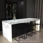 White Quartz Agate Kitchen Counter Top, Natural Agate Quartz Office Slab Decors