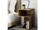 Artiss Bedside Table 2 Shelves Nightstand Side End Lamp Table Bedroom Rust Oak