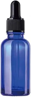 30ml Empty Lotion Essential Oil Travel Glass Bottle Container with Dropper - Blue Deft