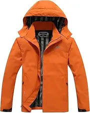 [OTU] Men's Lightweight Waterproof Hooded Rain Jacket Outdoor Raincoat Shell Jacket for Hiking Travel