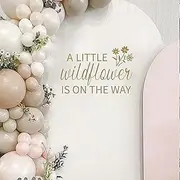 VANGNING A Little Butterfly is on The Way Baby Shower Party Decal Sign - Butterfly Baby Shower Decoration,Gender Reveal Girl or Boy Baby Shower Decal Sign (Wildflower Decal)