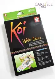Sakura Koi Field Sketch Set of 36 Assorted Watercolours with Brush