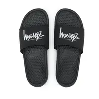 在飛比找蝦皮購物優惠-Nike Benassi / Stussy 黑色拖鞋