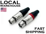 4PCS Silver Plated Audio XLR 3 Pin Male/Female Microphone Plugs Connectors