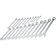 Draper Long Metric Combination Spanner Set 22 Piece Bi Hexagon Ring 03115