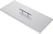 Stainless Steel Fire Pit Cover 21" x 9" Fits 18" x 6" Rectangular Burner Pan