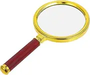 UTHCLO Vintage Handheld Magnifying Glass with Faux Rosewood Handle Magnification for Reading Repairs Crafting Lightweight Magnifier for Seniors Portable Tool for Everyday Use