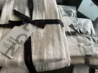 West Elm Belgian Ikat Linen Blurred full queen duvet 2 standard shams pewter new