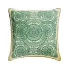 Decorative Cushion Case Green 16"x16", Bed Decor Linen Abstract - Dilara