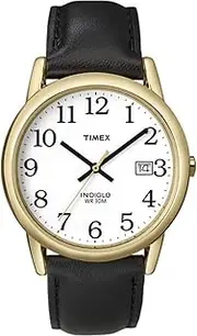 [Timex] Men's Easy Reader Date Leather Strap Watch