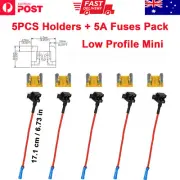 5PCS Add A Circuit Fuse Tap Low Profile Mini 5A Blade Fuse Holder ATM APM Plus